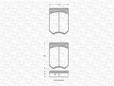 MAGNETI MARELLI 363702160098 -  Комплект тормозных колодок, дисковый тормоз